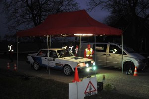 Kurt Mejer og Vagn Aage Hansen klar til start på en prøve i Zeuderzee Rallye, Holland 2016